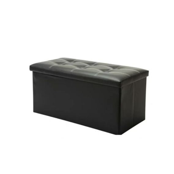Reposiegos de almacenamiento, cajas plegables, reposabebés, banco cubo, capacidad de carga de hasta 300 kg, aptos para salón, dormitorio, entrada. Reposapiés de almacenamiento, reposapiés del asiento, material de cuero simulado, espacio amplio
