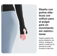 FREES COPES Camisetas Sedosas con Mangas para Mujer - Elásticas y de Secado Rápido - Ideal para Deportes y Yoga - details 3