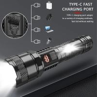 Linterna LED Recargable Portátil De 1500W Con Batería Integrada Impermeable Luz De Torcha Alta Potencia Para Exteriores - details 7