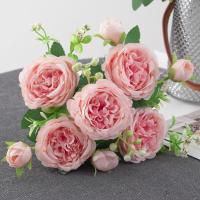 1pc Artificial Flor De Paeonia En Tela De Seda Para Decoración Falsa Flor Bouquet De Plástico Para Casamiento Fiesta En Casa - details 12