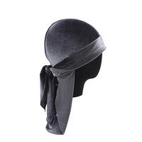 Nuevos Durags De Veludo Unisex Tapete Turban Breathable Sombrero Largo Pirata Cabeza Hip Hop Bandana Para Hombres Y Mujeres - details 7