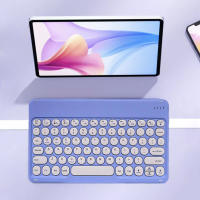 Teclado Inalámbrico Mini Retro Sin Ruido Redondo Compatible Con iPad Computadora Teléfono Tableta Tamaño 10.5 Pulgadas Marca T-WOLF - details 0