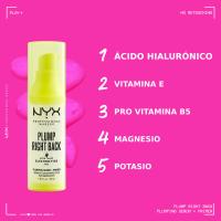 NYX Professional Makeup | Plump Right Back primer y sérum: Añade hidratación y volumen a tus labios con este primer y sérum, imprescindible para un look fashion. Obtén unos labios más llenos y suaves que complementarán tu maquillaje - details 2