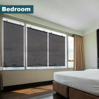 Cortinas De Rollo Universal Para Ventanas Negro Antirreflejo Absorbedor De Luz Para Coche Dormitorio Cocina Oficina Instalación Sin Uso De Tornillos - details 10