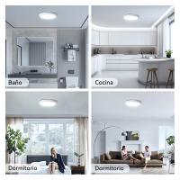 Lámpara De Techo Moderna LED Potencia 15/20/30W Fijación En Panel Adecuada Para Dormitorio Sala De Estar Cocina Decoración De Hogar Luz Blanca Neutra Cálida Voltaje 110V-220V - details 10