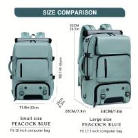1pieza Mochila de senderismo para hombres y mujeres elegante mochila casual con compartimentos para zapatos y puertos de carga - Ligera, gran capacidad para acomodar una mochila para portátil de 17 pulgadas para ocio, campus, - details 2