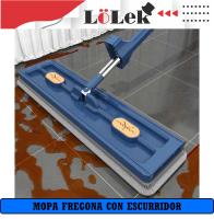Mopa fregona sin escurrido manual, acero inoxidable, recambio extra, escurridor integrado, limpieza LoLek - details 1