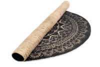 Parentesi Quadra - ALFOMBRA YUTE STAMPATO BLACK, Ø90CM - details 2