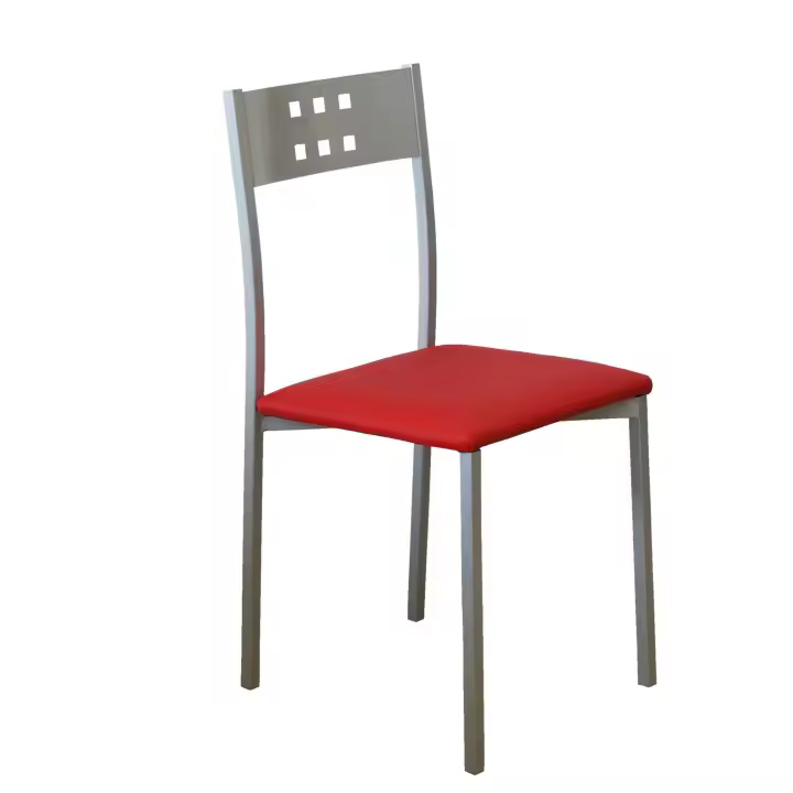 Pack de Sillas de Cocina Costa Estilo Moderno en Color Rojo 41x86x41 cm - 1