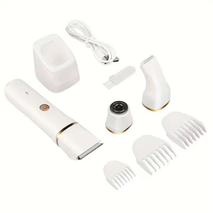 Bikini Trimmer For Women, 3-in-1 Rechargeable Facial Hair Remover For Women, Electric Body Hair Trimmer For Pubic, Face, Leg And Underarm Gl - 1