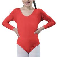 Maillot Ballet Niña de Manga Larga y Cuello Redondo, Maillot Danza Niña para Bailarina Gimnasia - details 4