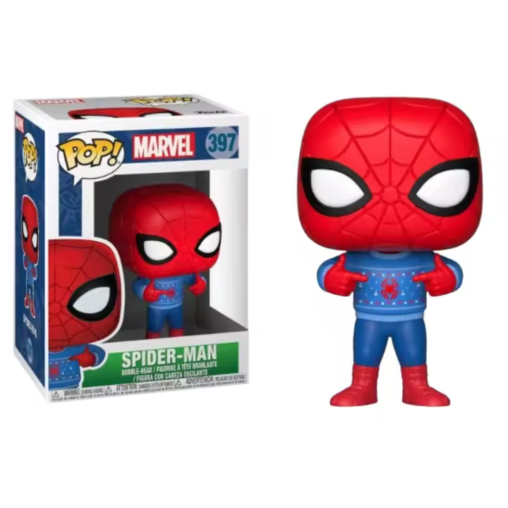 FUNKO POP! MARVEL HOLIDAY - SPIDERMAN CON SWEATER, 33983, Nº397, TIENDA CON LICENCIA OFICIAL - 1