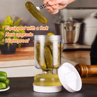 Juego De Botellas De Ensalada Con Cuchara Dispensador Seco Y Húmedo Jarrón De Sandía Para Cocina Herramienta Separadora De Jugos Estilo Japonés Material Vidrio - details 1