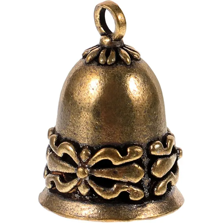 Campana de cobre Campana de cobre Campana de bronce vintage Cascabeles artesanales Campanas para carillón de viento Hacer llaveros encantos - 1