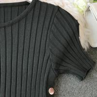 Vestido Elegante Para Mujer 2023 Nuevo Verano Tejido Oficina Vestido De Rodilla Bodycon De Alta Calidad Con Botones Para Oficina - details 12