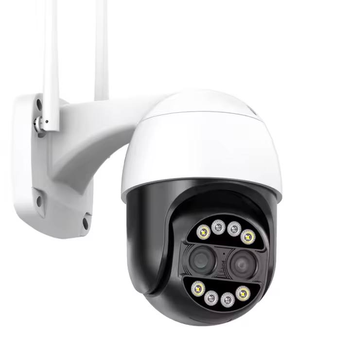 Cámara IP WIFI 8MP Exterior Protección Grabadora Vigilancia PTZ Lente Doble 4MP 2.8-12mm 4x Zoom Color Noche Para Seguridad Doméstica Y Exterior - 1