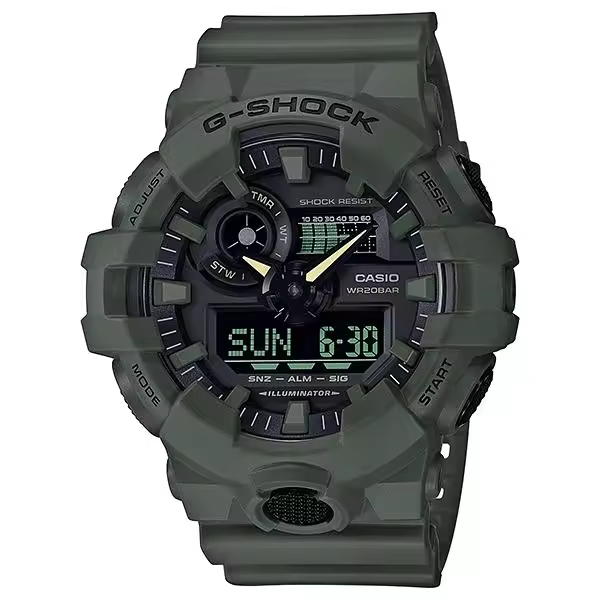 reloj deportivo hombre Casio G-Shock Analog / Digital GA-700UC-3A 53.4mm 200m WR resistente a los golpes correa de silicona - 1