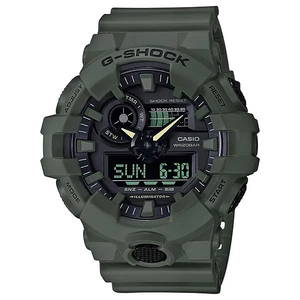 reloj deportivo hombre Casio G-Shock Analog / Digital GA-700UC-3A 53.4mm 200m WR resistente a los golpes correa de silicona - 1