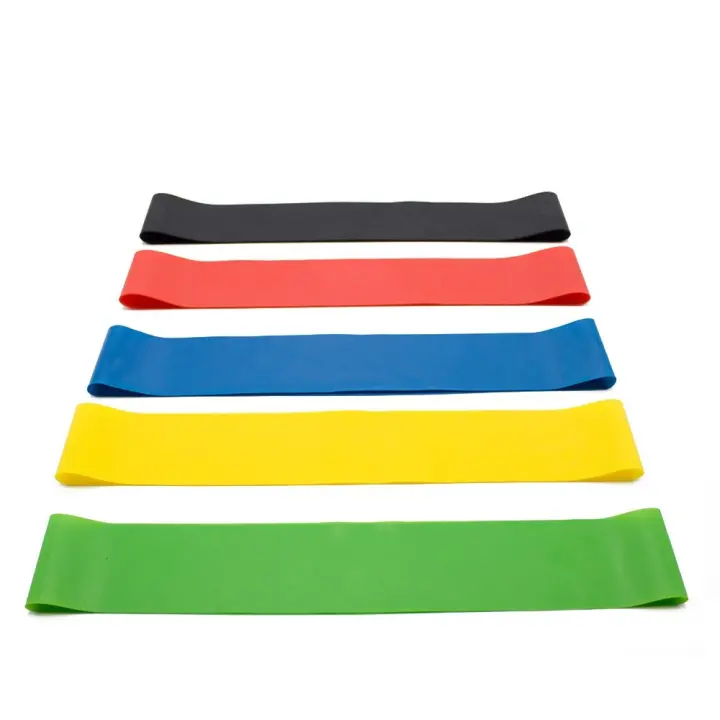 Ozio Fitness Juego de 5 Bandas Elásticas de Resistencia Premium (5-18 KG) - Ideal para Yoga y Pilates - 1