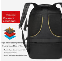 Mochila De Viaje Grande 50L 80L Para Hombre Con Compartimento Para Zapatos Separado Bolsa De Negocios Impermeable Deportes Al Aire Libre Negro Mochilas De Almacenamiento - details 8