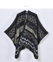 Nuevo estilo bufanda chal para mujer, cárdigan cálido de jacquard grueso moderno y simple para uso exterior - details 4