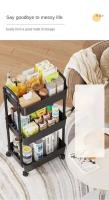 Organizador Multifuncional De Cocina Con Ruedas Trolley De Almacenamiento Para Comedor Y Dormitorio Estante Para Alimentos - details 4