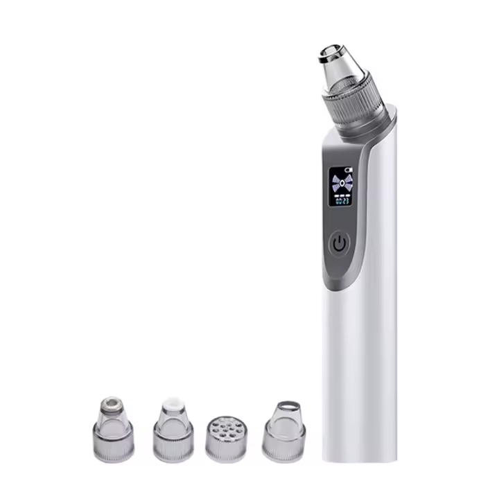 Limpiador de Poros Electrico Succionador, USB Recargable Removedor Puntos Negros con Pantalla LCD y 3 Cabezales Extraíbles - 1