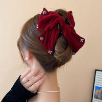 Clypeos De Acrílico Con Lentejuelas Y Lazo Para Mujer Accesorios De Moda Versátiles Vintage Para El Cabello Estilo Retro - details 3