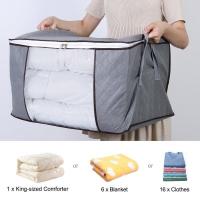 Storage bag for sheets, duvets, clothes 60x43x35 cm Grey 1-pack - details 3