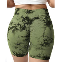 Shorts De Yoga Push up Sin Costuras Para Mujer Cintura Alta Deporte Fitness Verano Correr Ciclismo Gimnasio Shorts De Moda - details 7
