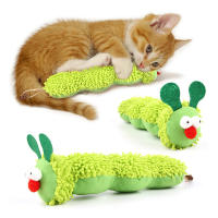 Juguete De Gato De Peluche Interactivo Para Aliviar La Aburrición Resistente Al Mordisco Y Al Rasguño Juguete Animal Verde Para Mascotas - details 0