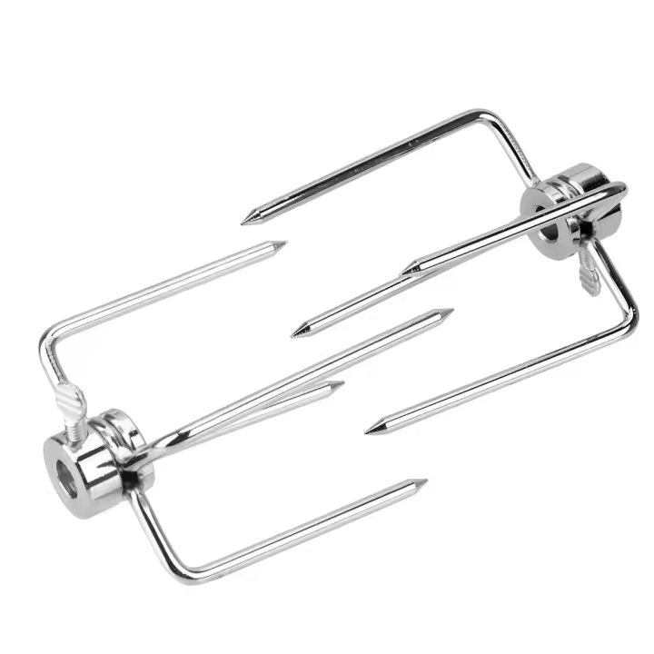 Juego De 2 Palillos Para Barbacoa Rotisserie Herramientas De Cocina Acero Inoxidable Herramienta De Asado Para Pollo En Parrilla - 1