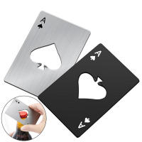 Aguja De Botella Creativa En Forma De Poker Tamaño De Tarjeta De Crédito De Acero Inoxidable Para Barra Restaurante Cerveza Herramienta De Apertura De Cans Regalo - details 0