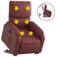vidaXL Sillón reclinable masaje pie cuero artificial Negro, Crema, Marrón Sillon Dormitorio Sillon Comodos Silla Relax Sillón Sofá - details 4