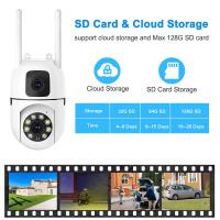 Cámara IP Dual Lente Dual Pantalla WiFi Protección De Seguridad CCTV Vigilancia Video Wireless Monitor Interior Automático PTZ V380 pro - details 8