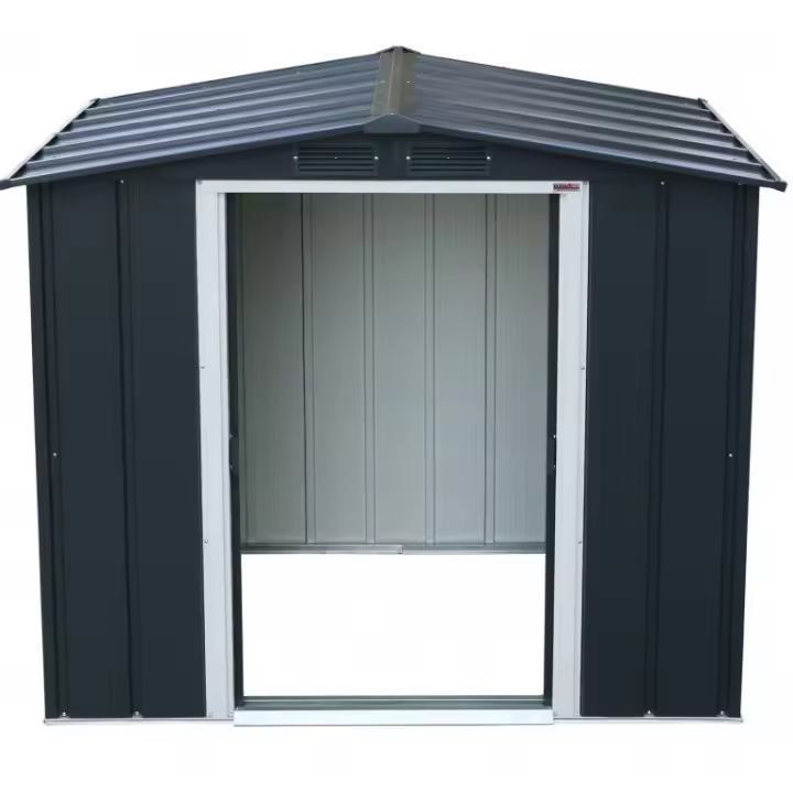 Organiza tu Jardín 6 'x 4' Cabaña de metal Duramax por Ezooza 1221X2020x1805mm Gris: Perfecto en tu Oasis Green - 1