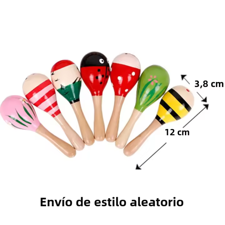 Martillo De Arena De Madera Juguete Educativo Para Niños Instrumento Musical De Tamaños Diferentes Juguetes Para El Desarrollo Infantil - 1