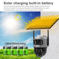 Cámara De Seguridad V380 Dual Lente 4G Con Visión Nocturna Y Detección De Humanos Impermeable 8MP 4K Batería CCTV Monitor Solar PIR - details 5
