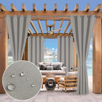 Cortinas De Patio Grande Impermeables Para Exteriores Bloqueo De Sol Jardín Cortinas Térmicas Gruesas Para Gazebo Pergola Ventanas Modernas De Polyester Algodón - details 14