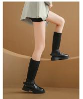 Botas Largas Para Mujer Nuevas De Lana Elásticas Botas Retro Con Suela Gruesa Botas De Rodilla Elegantes Zapatos Para Mujer - details 31