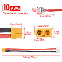 Cable De Conector De Batería XT60 Con Terminal De Anillo M8 10AWG Para RC ESC Cargador Energía Lateral Cable De Alambre De Silicona - details 2