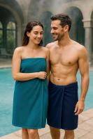Toallas Baño Grandes 70x140cm Algodón 450g/m² – Suaves y Absorbentes – Toallas de Ducha para Hogar, Piscina, Gimnasio o Hotel - Calidad Premium - Alta Resistencia - details 4