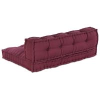 Cojín para sofá de palets con respaldo de tela roja - details 2