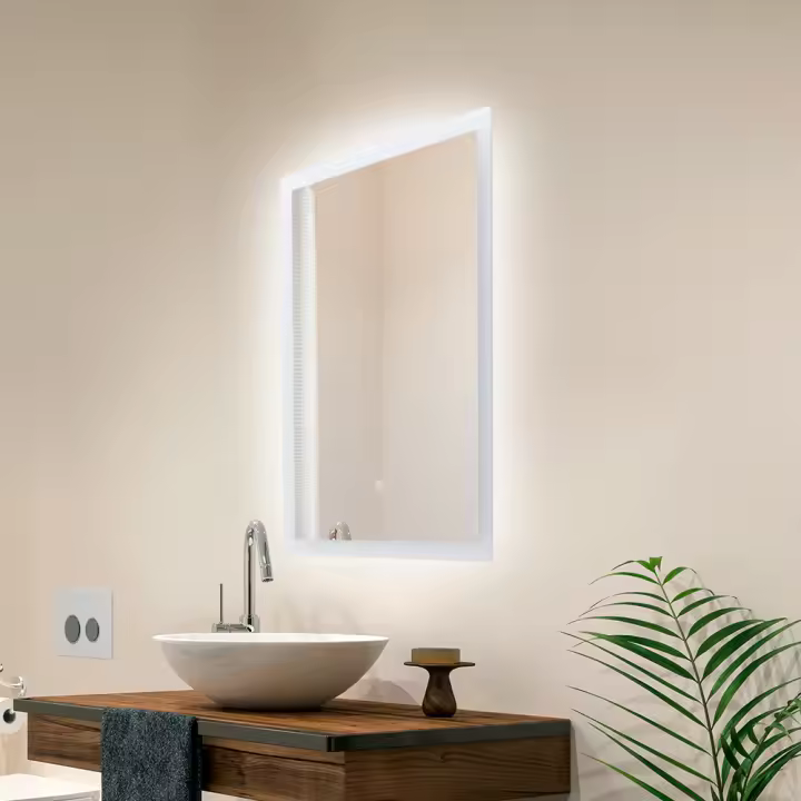 Greenice | Espejo Iluminado Baño LED 15W 50x70Cm Interruptor Táctil Dimable 40.000H [SUN-SYJ-16301] - 1