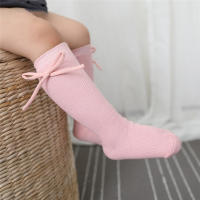 Calcetines Largos Para Niños Con Lazo Bebé Niñas Y Niños Algodón Suave Sólido Cuatro Estaciones Calcetines De Princesa Para 0-7 Años - details 5
