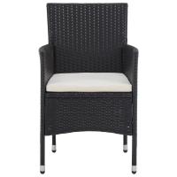 vidaXL Sillas de comedor de jardín 2 unidades ratán sintético negro - details 2