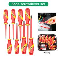Juego De Destornilladores Aislados LAOA 8PCS Con Cabezales De Fijación Magnética Phillips Y Clavos Tamaño Multifuncional Material De Acero Cromo-vanadio 1000V VDE - details 0