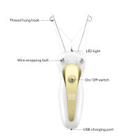 Rasuradora Eléctrica Para Cuerpo Para Mujer Hilo De Algodón Recargable Epilador De Piel Limpia Para Piernas Brazos Cuello Belleza - details 6