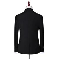Traje Formal Para Hombre S-9XL Chaqueta + Chaleco + Pantalones Estilo Británico Casual Exterior Moda Boda Slim-fit Conjunto Completo - details 9