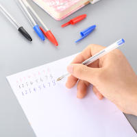 50Pcs Bolígrafos De Punto Redondo 1.0mm Azul Y Negro Plásticos Suministros Escolares Y De Oficina Larga Duración Escritura Suave Regalo Para Estudiantes - details 4